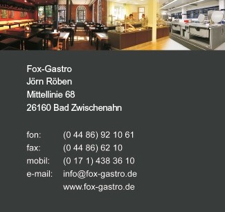 Fox-Gastro Visitenkarte
